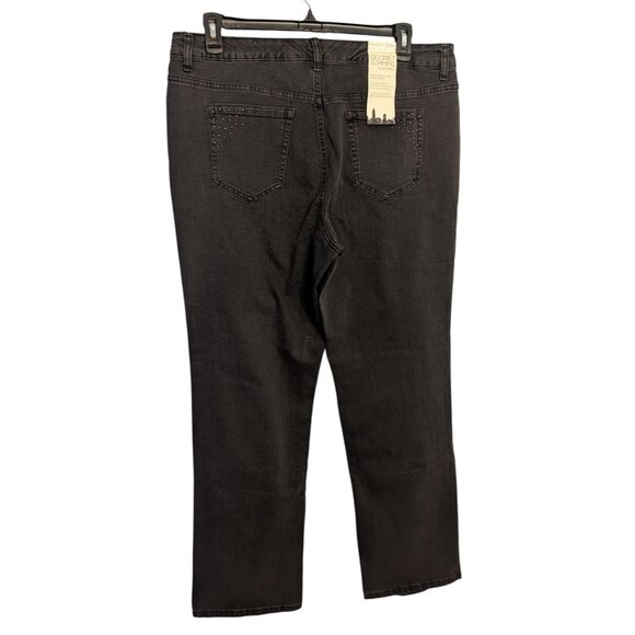 Jones New York Womens Graphite Straight Leg Jeans 20W Regular Secret Slimming Fe - Picture 11 of 14